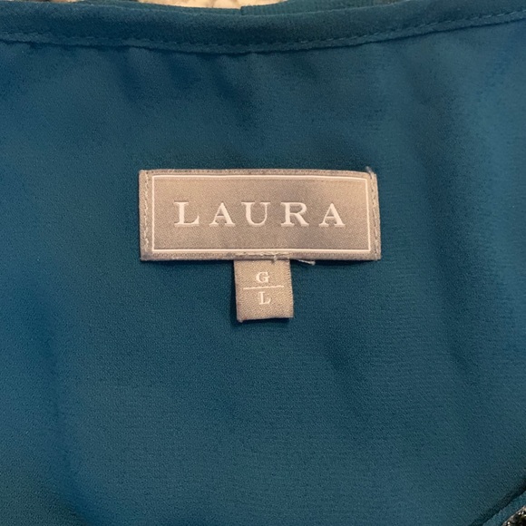 Rhinestone Neck Sleeveless Blouse - Picture 7 of 9